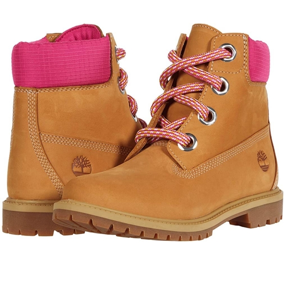 TIMBERLAND HERITAGE 6 INCH Waterproof Boot Pink Lace - Picture 2 of 8